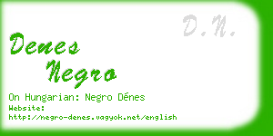 denes negro business card